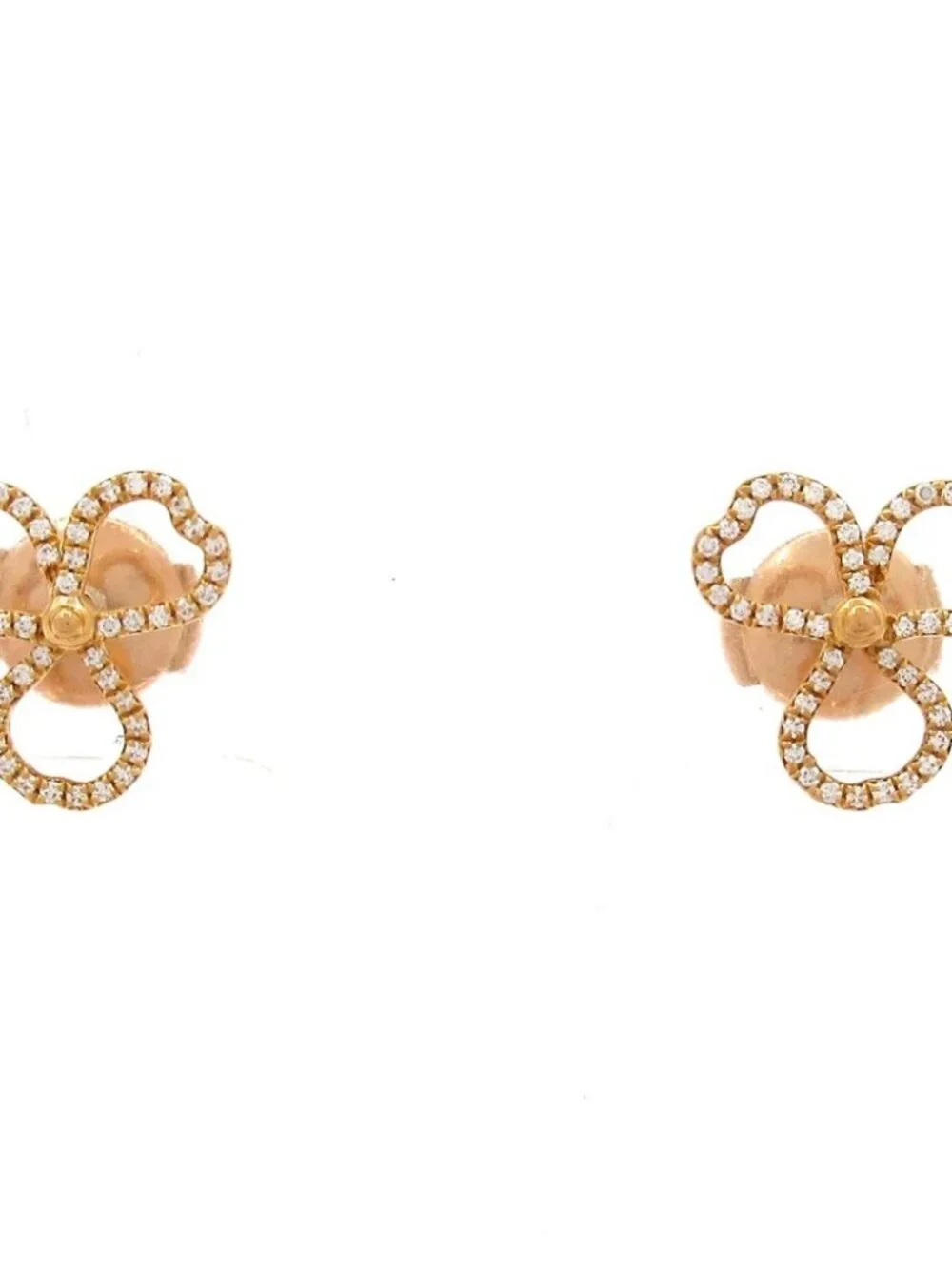 TIFFANY&Co. Paper Flower Diamond Open Flower Earrings 18K Rose Gold Diamond